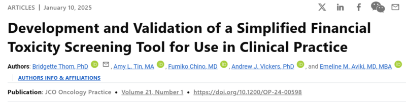 Financial Toxicity in Oncology: Impact and Proposed Solutions in JCO Oncology Practice