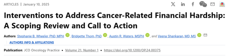 Financial Toxicity in Oncology: Impact and Proposed Solutions in JCO Oncology Practice