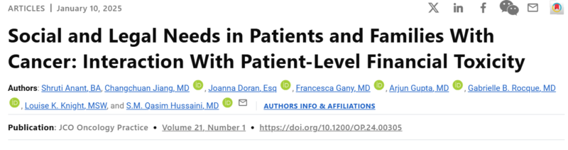 Financial Toxicity in Oncology: Impact and Proposed Solutions in JCO Oncology Practice