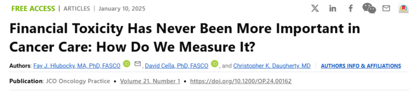 Financial Toxicity in Oncology: Impact and Proposed Solutions in JCO Oncology Practice