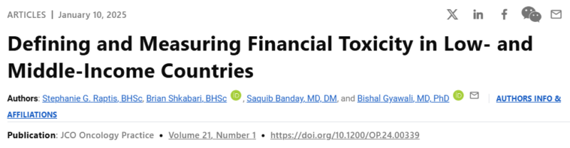 Financial Toxicity in Oncology: Impact and Proposed Solutions in JCO Oncology Practice