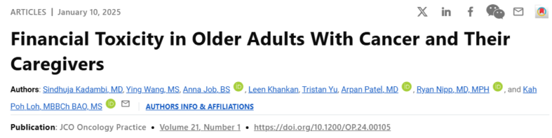 Financial Toxicity in Oncology: Impact and Proposed Solutions in JCO Oncology Practice