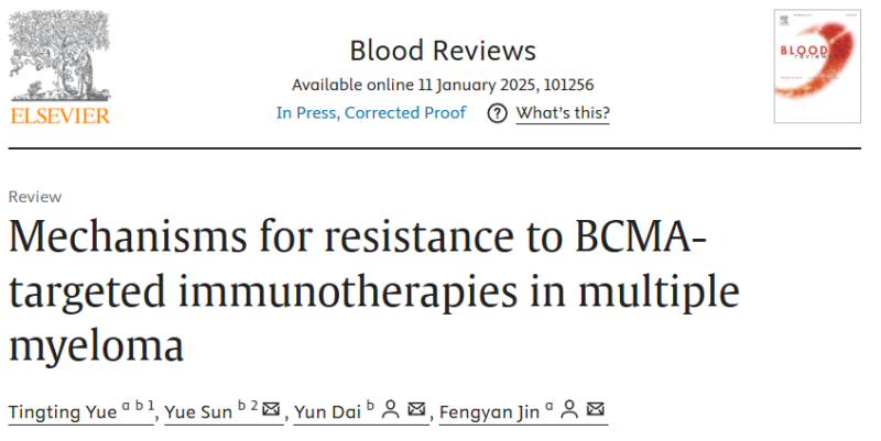 Mechanisms for resistance to BCMA-targeted immunotherapies in multiple myeloma