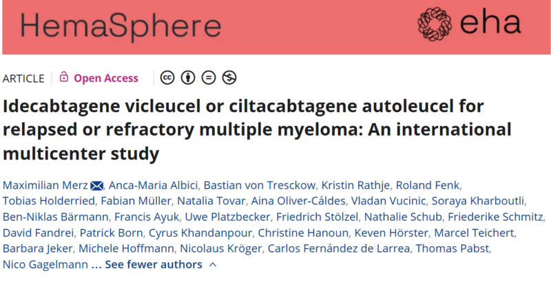 Nico Gagelmann: Ide-cel versus cilta-cel for relapsed or refractory multiple myeloma