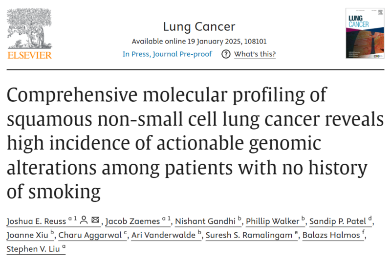 Amy Moore: Biomarker testing can help identify actionable mutations in patients with squamous NSCLC