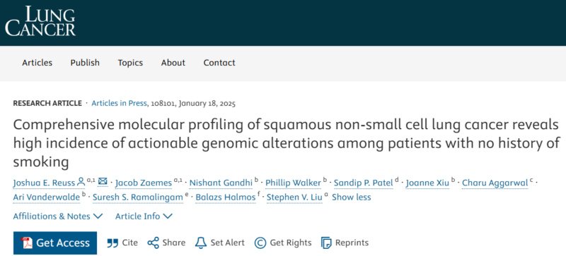 Comprehensive molecular profiling of squamous non-small cell lung cancer