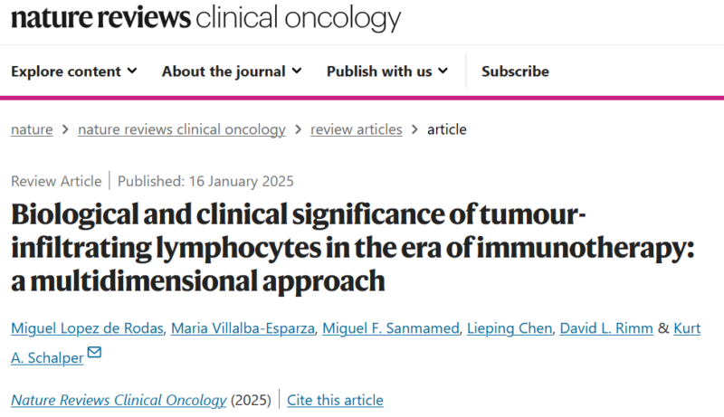 Biological and clinical significance of tumour-infiltrating lymphocytes in the era of immunotherapy