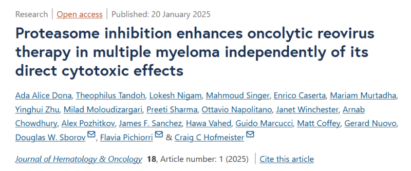 Myeloma Paper of the Day, January 21st, suggested by Robert Orlowski