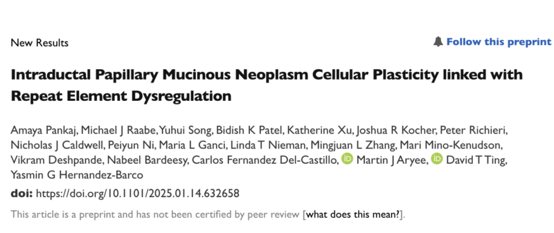 Spatial transcriptomics of Intraductal Papillary Mucinous Neoplasms, review by Anirban Maitra