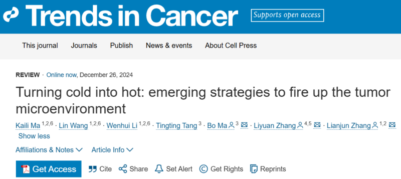 Summary of the intrinsic, extrinsic and systemic factors developing ‘cold’ tumors