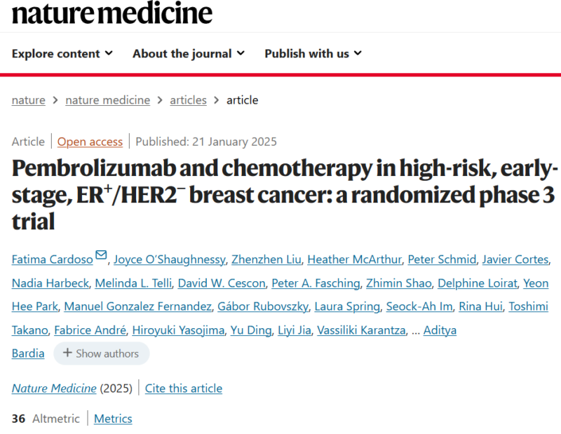 2 Neoadjuvant chemo-IO trials for high-risk ER+ BC