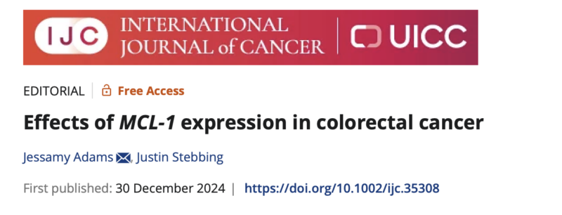 Justin Stebbing: A small editorial on MCL-1 expression in colon cancer