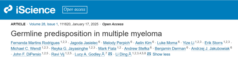 Myeloma Paper of the Day, January 24th, suggested by Robert Orlowski