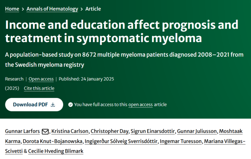 Myeloma Paper of the Day, January 25th, suggested by Robert Orlowski