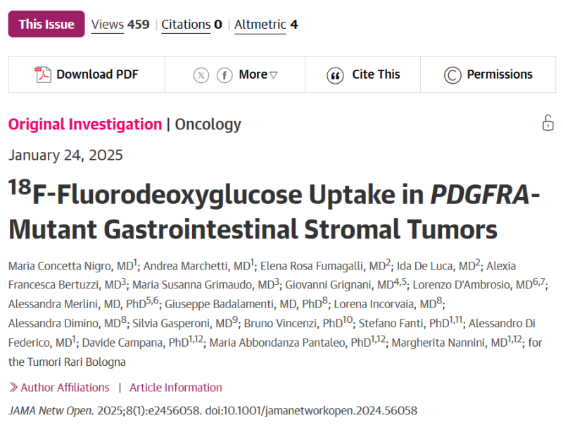 GISTs with PDGFRA mutation show lower 18F-FDG uptake compared to other molecular subtypes