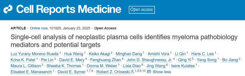 Bonus Myeloma Paper of the Day, January 26th, suggested by Robert Orlowski