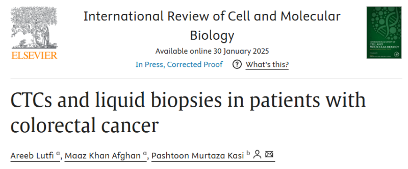 Pashtoon Kasi: CTCs and liquid biopsies in patients with colorectal cancer