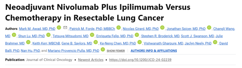 Iván R. González: Does neoadjuvant immunotherapy outperform chemotherapy in resectable lung cancer?