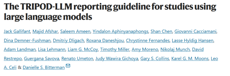 Danielle Bitterman: Consensus guidelines for reporting LLM research in biomedicine