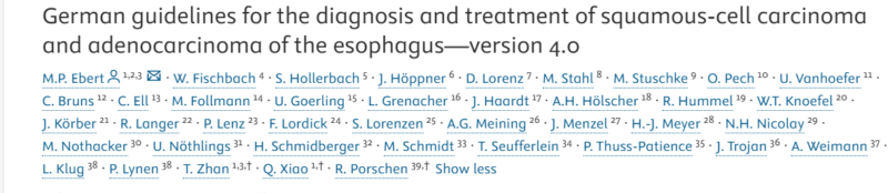 Erman Akkus: German guideline for esophageal SCC and adenocarcinoma