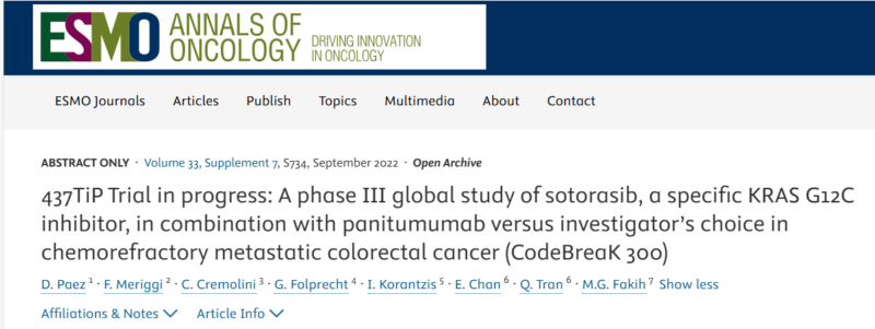 FDA approved sotorasib with panitumumab for KRAS G12C-mutated colorectal cancer