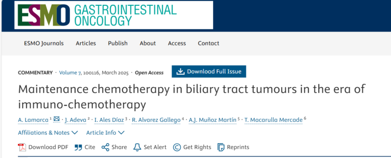 Angela Lamarca: "To do" or "not to do" maintenance chemotherapy in Biliary Malignancies