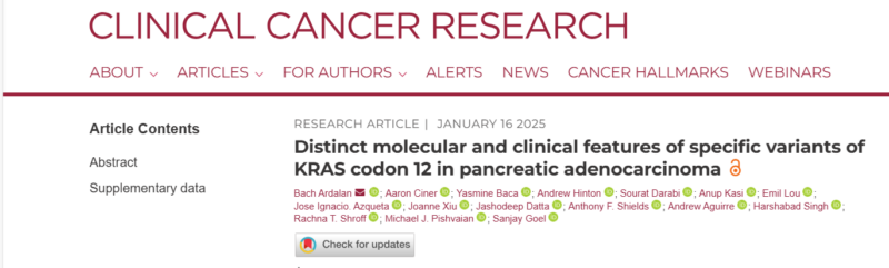 Distinct molecular and clinical features of KRAS G12 mutations in Pancreatic Cancer