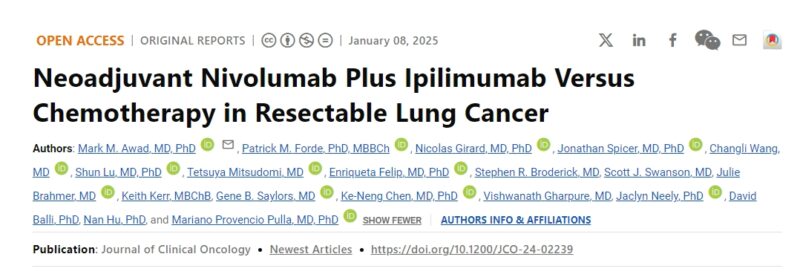 Neoadjuvant Nivo+ Ipi vs ChT in Resectable NSCLC