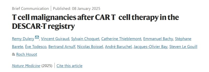 Rémy Duléry: T cell malignancies after CAR T cell therapy in the DESCAR-T registry