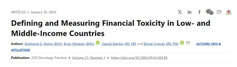 Bishal Gyawali: Financial Toxicity in Low- and Middle-Income Countries