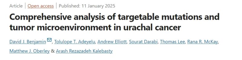 Targetable mutations and tumor microenvironment in urachal cancer