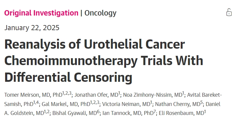 Bishal Gyawali: Reanalysis of Urothelial Cancer Chemoimmunotherapy Trials With Differential Censoring