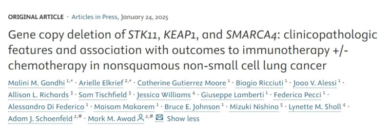 How do copy no. deletions in STK11, KEAP1 and SMARCA4 impact outcomes in NSCLC?