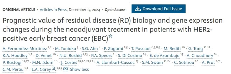 Evandro de Azambuja: The prognostic value of residual disease RD biology and gene expression after NAT in HER2-positive EBC