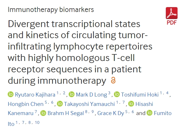 Transcriptional States and Dynamics of Circulating Tumor-Infiltrating Lymphocytes during Immunotherapy