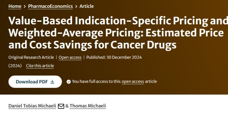 Daniel Michaeli: How could patients and payers save $3 billion on cancer drugs?