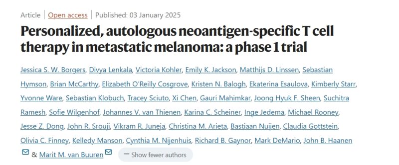 Marco Donia: Personalized T-cell therapy targeting neoantigens for patients with metastatic melanoma