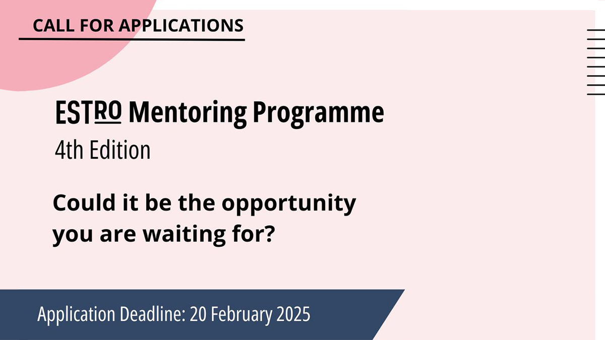 Apply as a mentee for the ESTRO Mentoring Programme