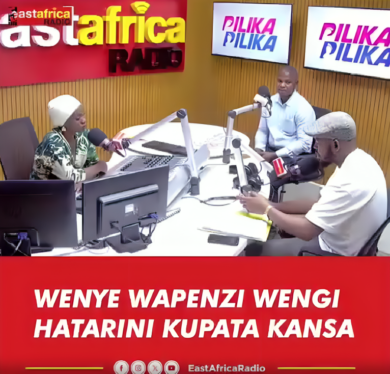 Shaban Juma joined East Africa Radio to provide education on cervical cancer prevention - Cancer Fight Tanzania