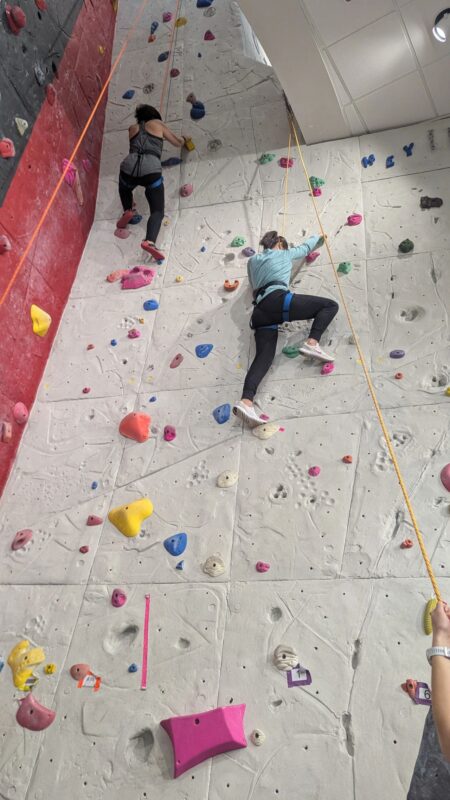 Move Beyond Surviving - Breast Cancer Survivors rocked the walls at the Miami University Climbing Center