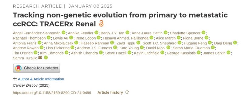 How do the tumor genome, transcriptome, and TME jointly evolve in ccRCC? - Turajlic Lab