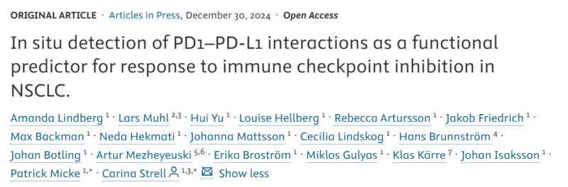 Assessing active immune pathways in NSCLC - JTO and JCO CRR