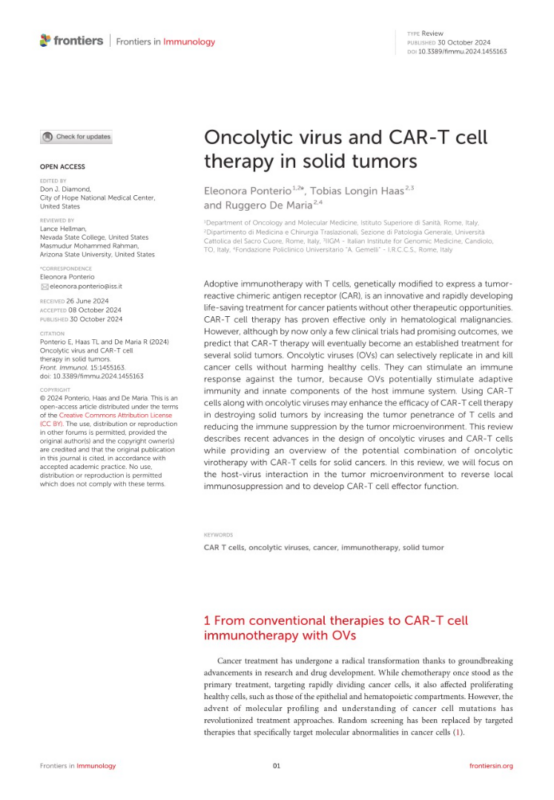 Hung Trinh: Oncolytic virus and CAR-T cell therapy in solid tumors ...