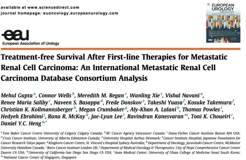 Daniel Heng: Treatment free survival is becoming an important endpoint in different mRCC treatments