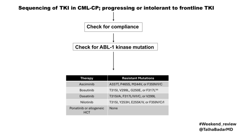 Talha Badar: Sequencing of TKI in CML-CP - progressing or intolerant to frontline TKI