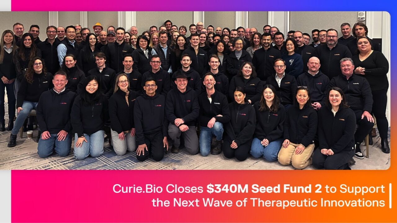 Pleased to announce our $340M Seed Fund 2 – Curie.Bio