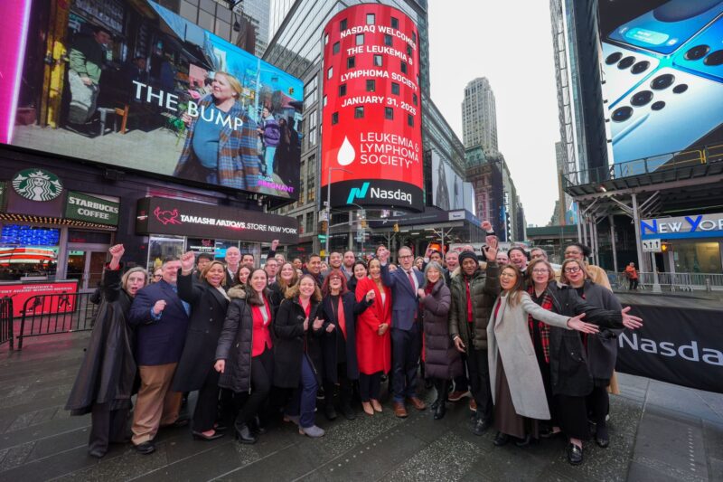 E. Anders Kolb rang the Nasdaq opening bell on behalf of all blood cancer patients and their families