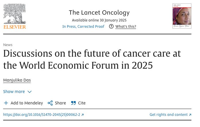 Dégi László Csaba: Discussions on the future of cancer care at the World Economic Forum in 2025