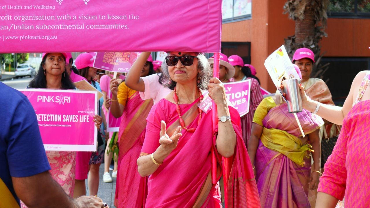 Walking the streets of Harris Park with Pink Sari to mark World Cancer Day – Cancer Institute NSW