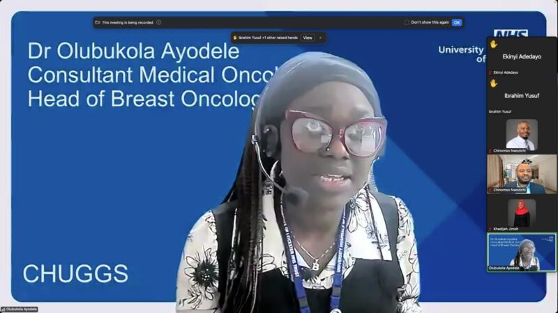 Olubukola Ayodele: A pleasure to be part of the webinars series organised by ONS-Nigeria